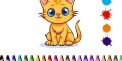 Cute Cat Coloring Book